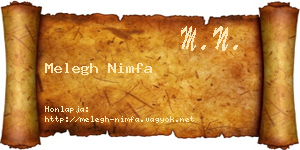 Melegh Nimfa névjegykártya